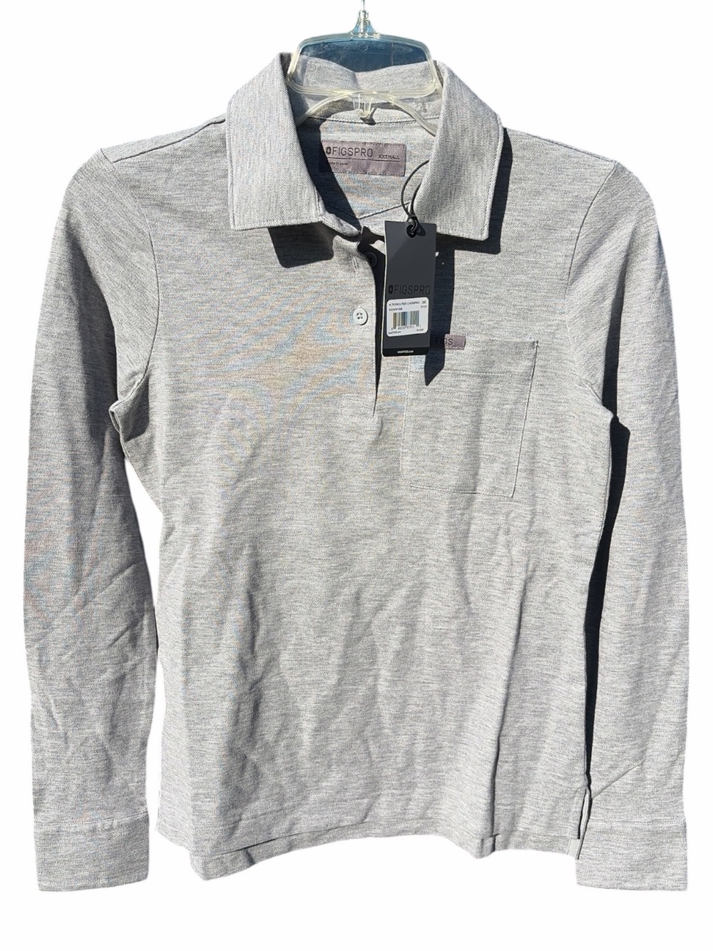 NWT Figs Pro 100% cotton long sleeve polo